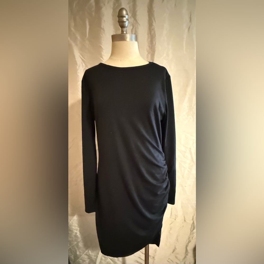 Brand New Elegant Black Long Sleeve Dress - SZ L
